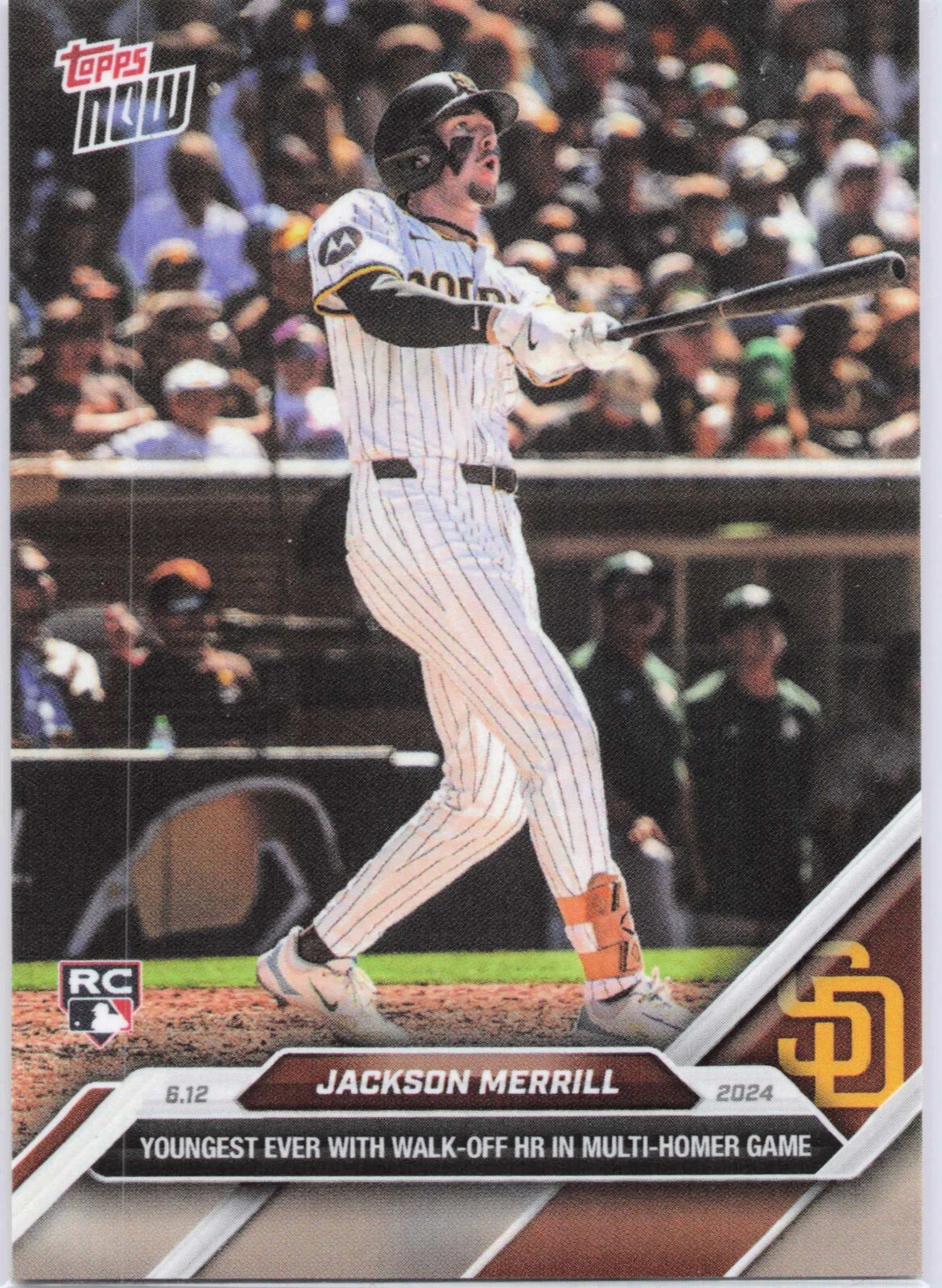 2024 Topps Now 294 Jackson Merrill Youngest WO Multi HR Game RC-Free Shipping!