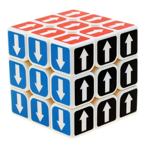 Direction Cube 3x3 Direction Arrow Magic Cube White/Black Educational Puzzle Toys ...