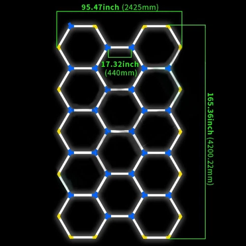 5-28x Hexagon LED Lighting Car Detail Garage Workshop Retail Light Honeycomb Hex - Picture 20 of 22