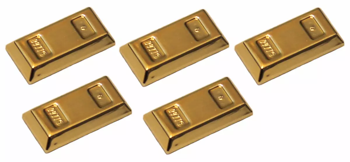 Lego 5x Gold Chrome Utensil Ingot bar 99563 NEW eBay