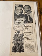 Vintage 1944 Groucho Marx Blackstone Cigars ad