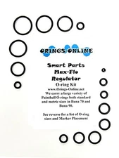 Smart Parts Max Flo Regulator Paintball O-ring Oring Kit x 4 rebuilds / kits