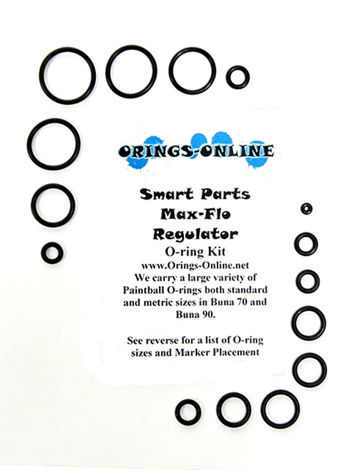 ORINGS-ONLINE Smart Parts Max Flo Regulator Paintball O-ring Oring Kit x 4 rebuilds / kits