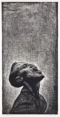 CHARLES WHITE : Folk Singer : Archival Art Print