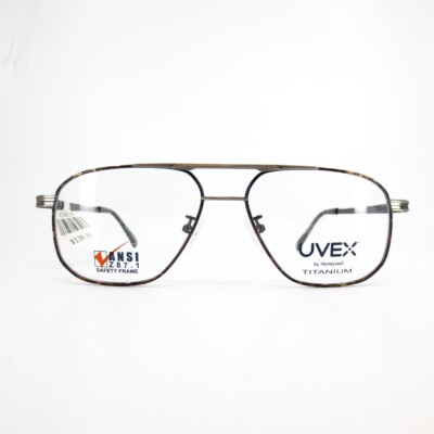 Uvex Honeywell EXT2 ANT PEWTER Gray Aviator Safety Eyeglasses Frame 56-16-145