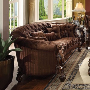 Details About Traditional Design 1piece Cherry Finish On Tufted Sofa Living Room Furniture