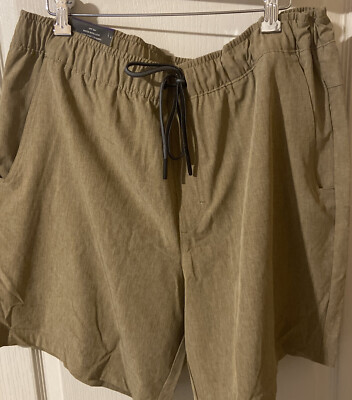 Eddie Bauer Men's UPF 50 Quick Dry Woven Tech Shorts 2XL NWT Ermine Brown