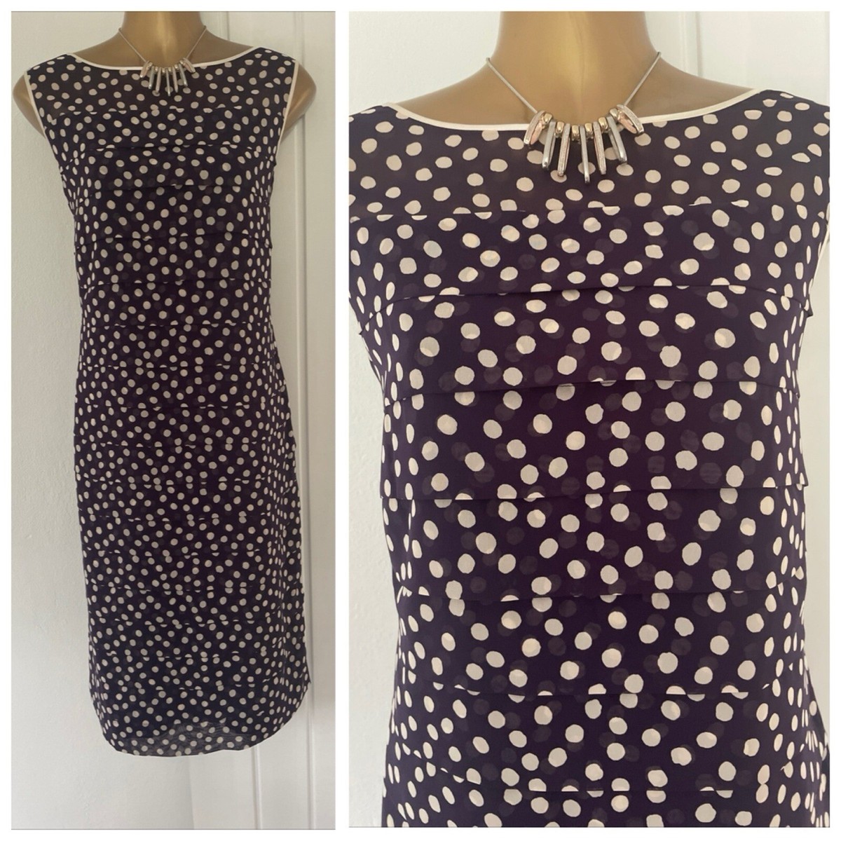 Jacques Vert dress size 16 Purple Spots Mother Of The Bride