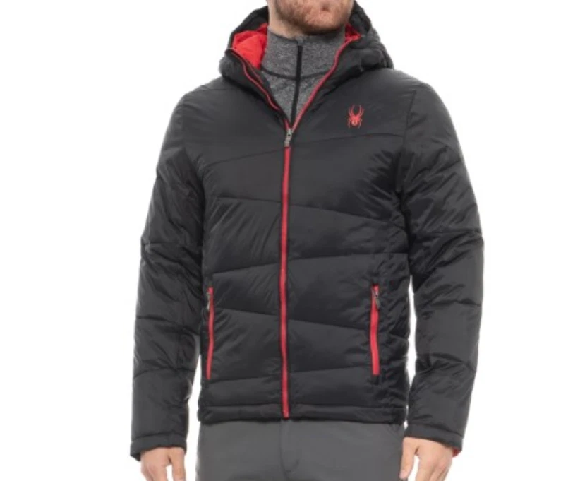 NEW SPYDER NEXUS BLACK PUFFER WINTER JACKET MENS M