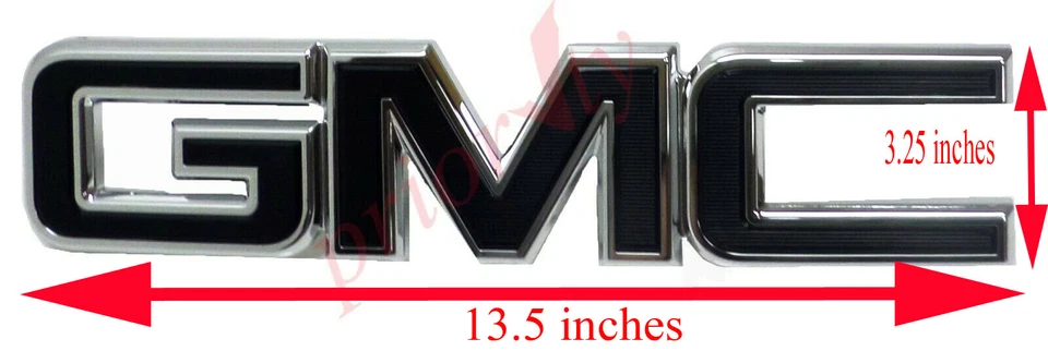 Conjunto de emblema dianteiro e traseiro 84380554 OEM preto e cromado 2015-2020 GMC Canyon - Imagem 4 de 4