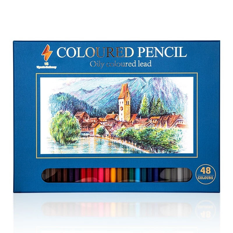 48 Colours Pencils Drawing Sketching pencils Grade Vibrant Coloring Pens Kit - image 2 of 4