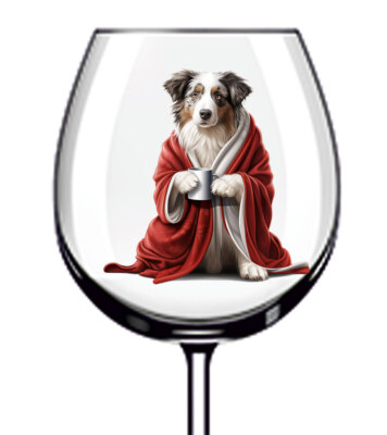 12x Hund Liebe Kaffeebecher Weinglas Flasche Vinyl Aufkleber Aufkleber L341