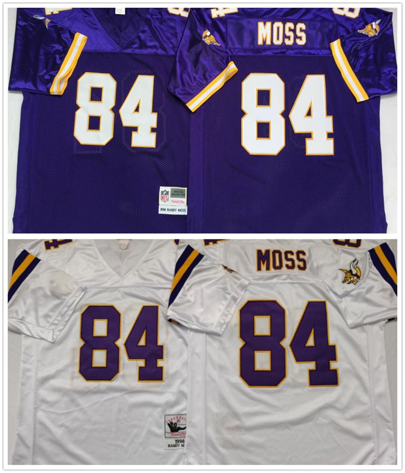 Vintage randy moss #84 vikings throwback stitched jersey