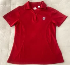 Cutter & Buck CB Dry Tec Moisture Wicking Red Washington Nationals Shirt Size S