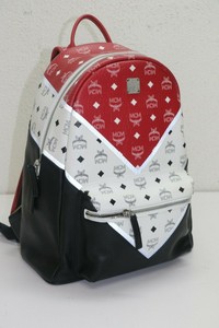 mcm backpack red and white