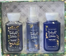 Bath & Body Works Twilight Woods Gift Set of 3 Travel Size 3oz  Gel Lotion Mist