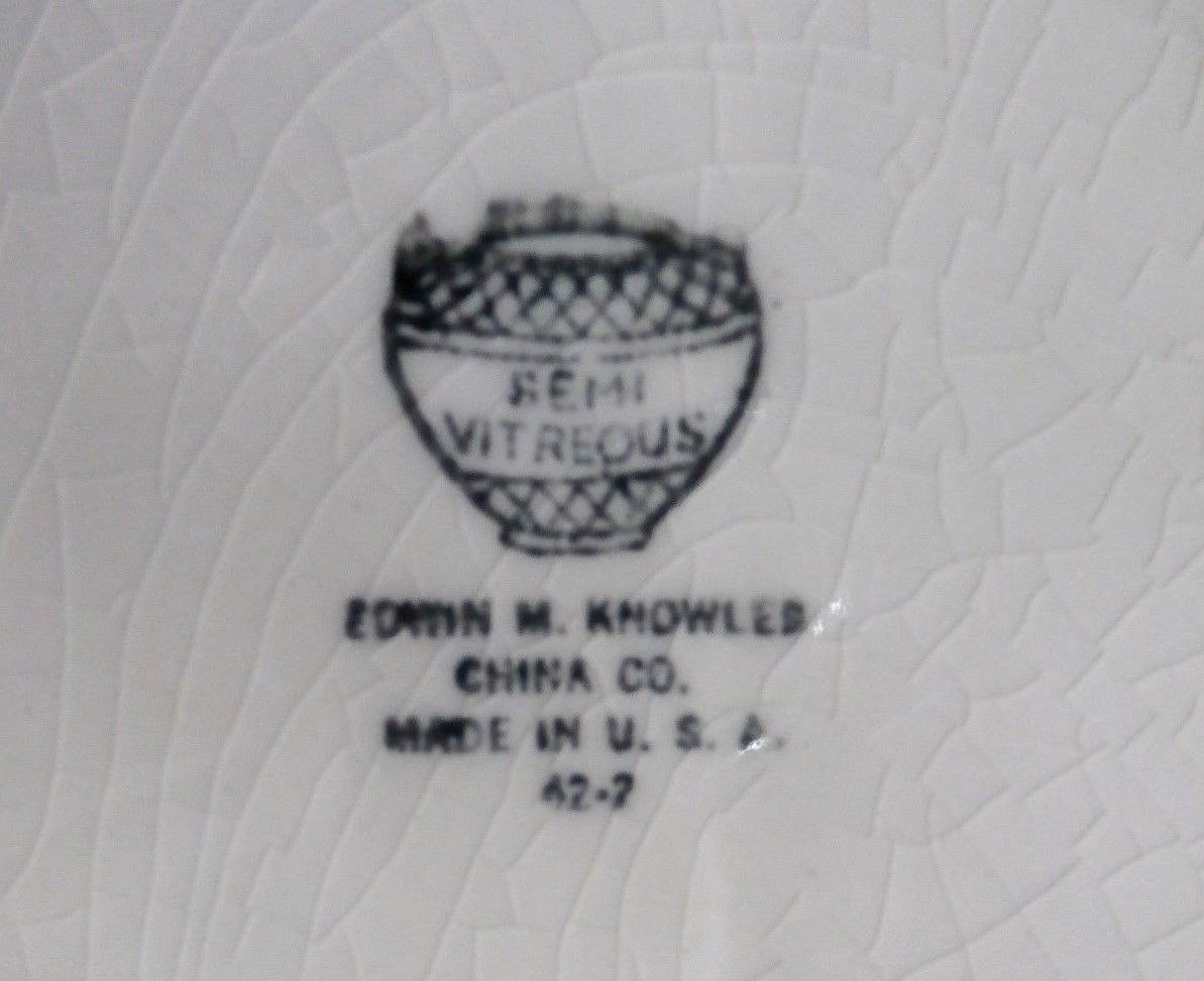 51 Pc. Edwin M Knowles Semi Vitreous Gold Floral China Set 51 Pc. Edwin M Knowles Semi Vitreous Gold Floral China Set