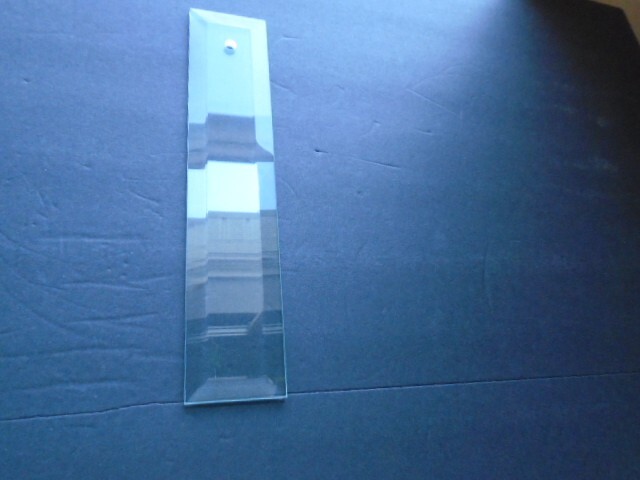 CHANDELIER BEVELED GLASS PANEL REPAIR PART FLAT ENDS 8 5/8