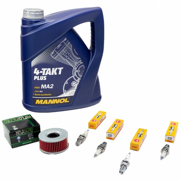 Inspektion Paket ÖL 4L FüR Yamaha XJ 550 4V8 XJ550 1981-1984 ÖLfilter ZüNdkerzen-image