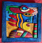 Clemens Briels  " Yellow Beard of Vegas" 2000 Painted Resin Wall Sculpture 33/50 — photo 7