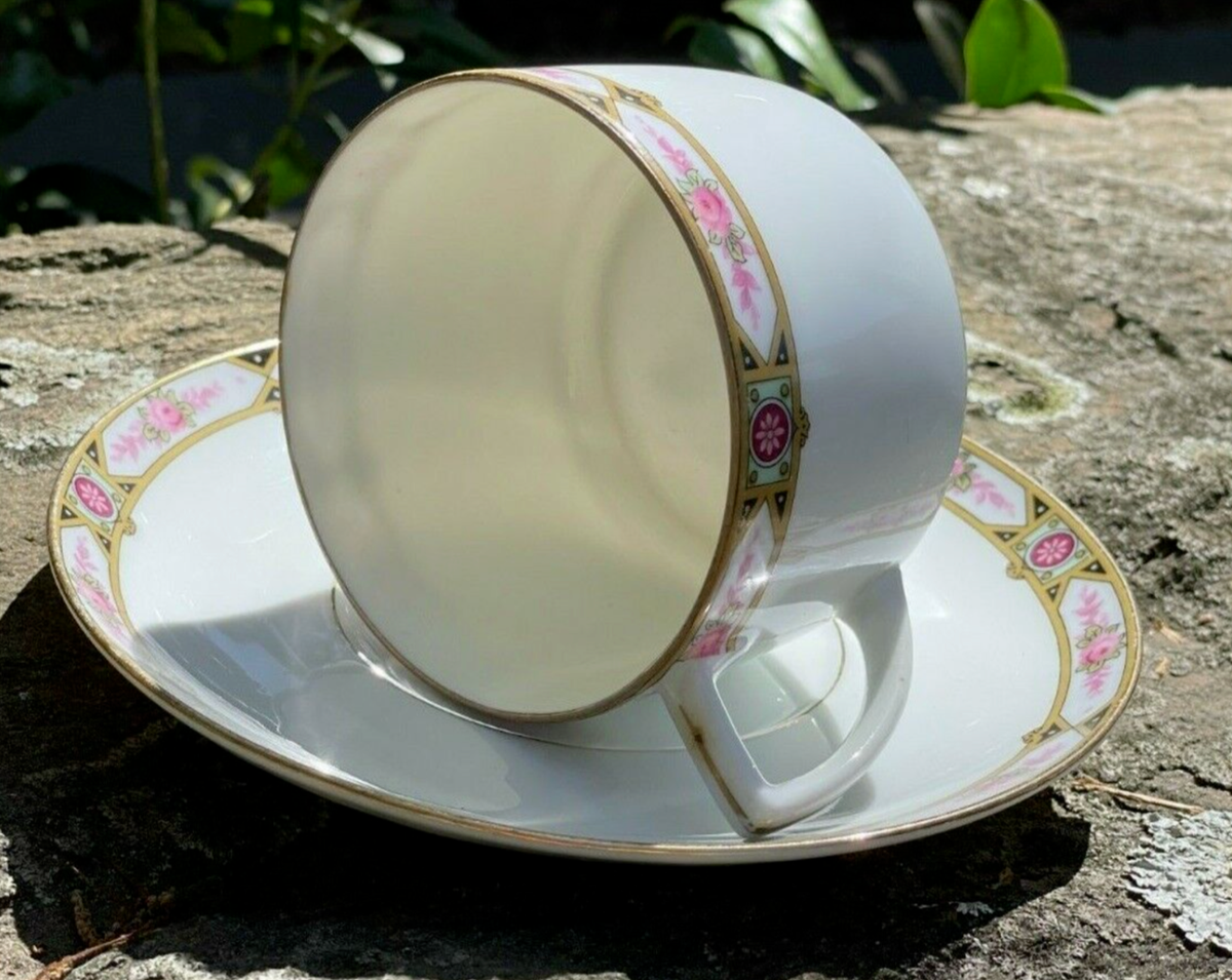 Vintage MZ Altrohlau CMR Czechoslovakia Tea Cup Saucer Set Fine