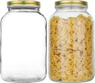 2-Pack 1 Gallon Glass Jars With Lids – For Water Glassing Eggs, Pickling, & Storage