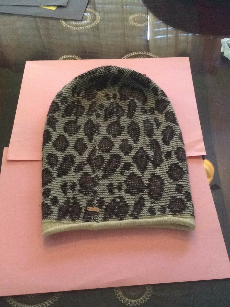 Free People Beanie Hat Animal Print Wool Blend Knit Winter  display picture 2