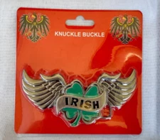 Ireland Irish Shamrock Belt Buckle