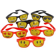 12 MESH EMOJI SUNGLASSES PARTY FAVOR GOODY BAG CARNIVAL PRIZE HOTTEST NEW ITEM 