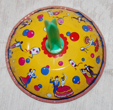 Vintage U S Metal Toy Manufacturing Company Noisemaker Bell w/ Partygoers