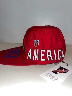 Polo Ralph Lauren 1992 stadium hat Red S/M Retro New With Polo Ralph Lauren 1992 stadium hat Red S/M Retro New With