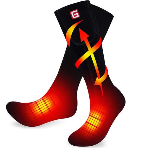 IFWATER Men Heated Socks Rechargeable Battery Heated Socks Electric Unisex Wa...