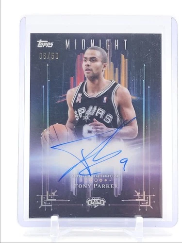 TONY PARKER 2025-26 TOPPS MIDNIGHT DARK MARKS SUMMER SOLSTICE AUTO /50 Q3668