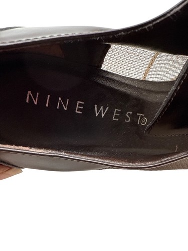 Nine West Größe 7 Schnürschuhe Business Freizeit Oxford klobiger Absatz strukturierte Einsätze - Bild 13 von 13