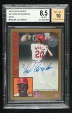 2019 Update 1984 Topps Baseball Gold 13/50 Lou Brock BGS 8.5 Auto HOF 1s10