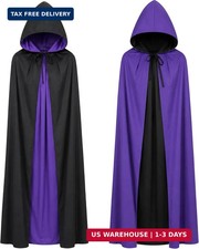 Vampire Hooded Cape Halloween Witch Cloak Cosplay Masquerade Costumes