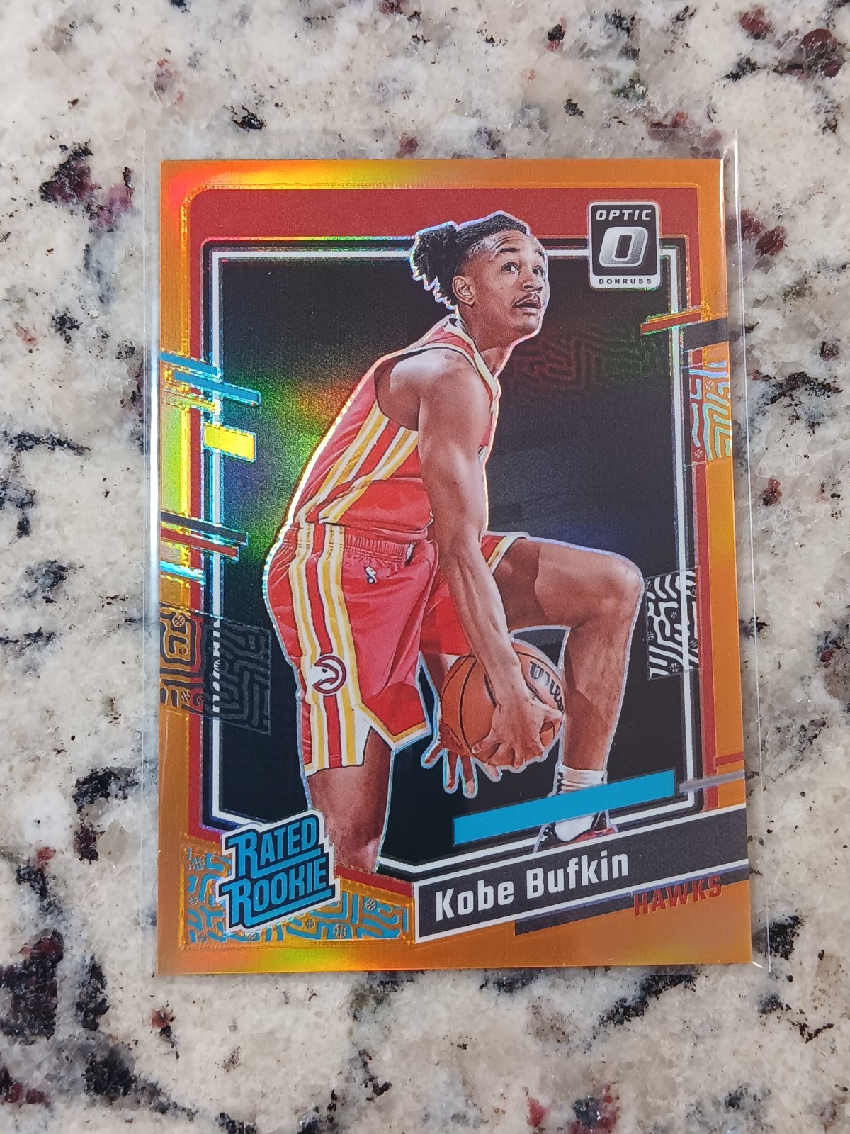 2023-24 Donruss Optic Rated Rookie #220 Kobe Bufkin Orange Prizm /199 RC Hawks