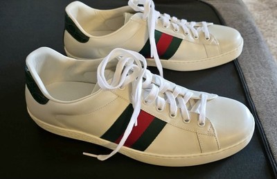 Gucci Ace Sneakers Size 11 US Excellent Tried On Condition w Box & Dust Bag