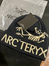 Arc'teryx Bird Head Toque Beanie Black/Begie Merino Wool Winter Hat