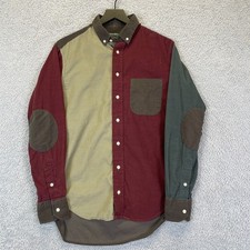 Vintage Gitman Bros Color Block Corduroy Button Down Shirt Men's Medium USA Made