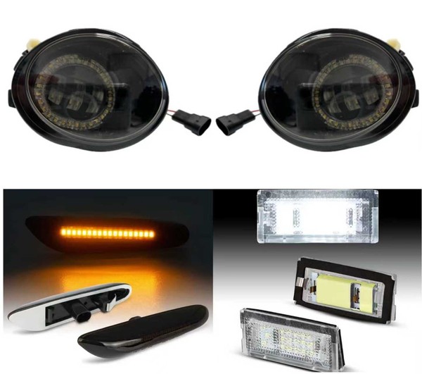Led Nebelscheinwerfer Set Schwarz Smoke Passend FüR Bmw 3Er E46 98-07-image