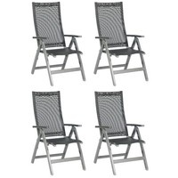 Sonnenpartner 4Er-Set Klappsessel Fresno Aluminium/Textilen Anthrazit Klappstuhl