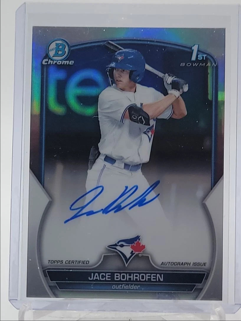 JACE BOHROFEN 2023 BOWMAN CHROME DRAFT 1ST REFRACTOR AUTO 010/499