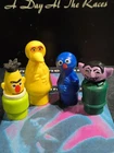 Vtg Fisher Price Little People Sesame Street Grover Count Bird Bert Figure Lot