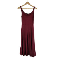 Quince Women Tencel Jersey Fit & Flare Dress Red S