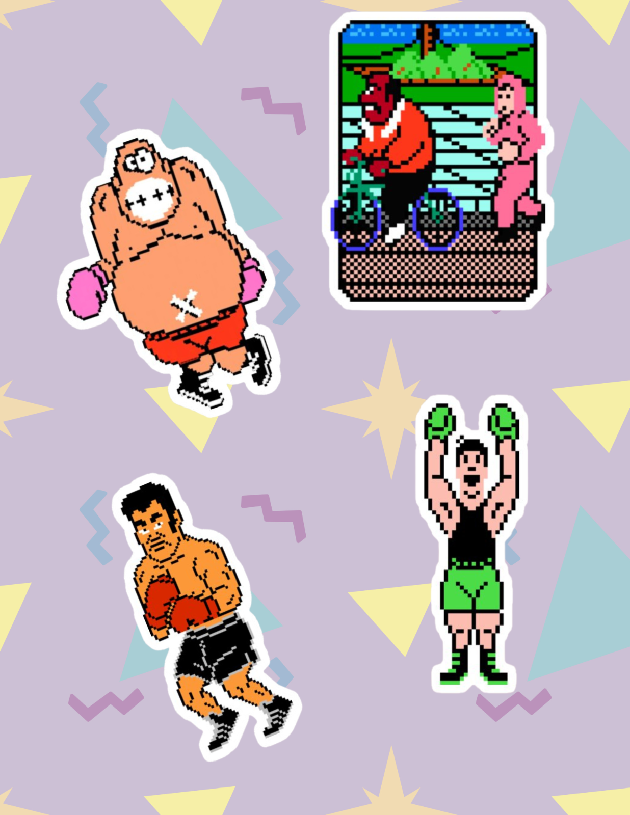 Punch Out Retro Video Game 4pc Sticker Pack | eBay
