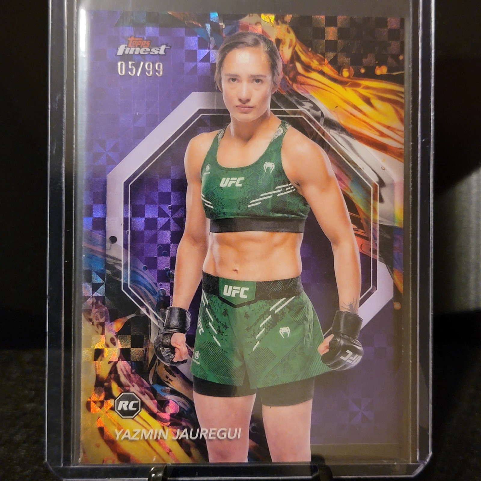 Yazmin Jauregui - 2024 Topps Finest UFC Uncommon #193 - Purple Checkerboard /99