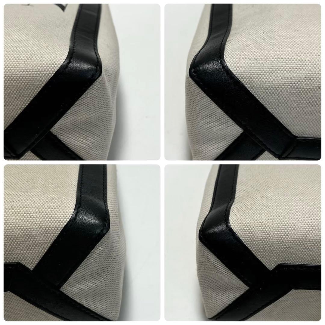 VALENTINO Women Studded 2Way Shoulder Hand bag Canvas Leather Gray Black thumbnail 7