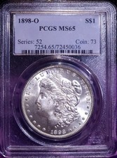 1898 O Morgan Dollar PCGS MS65