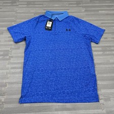Under Armour Iso-Chill Polo Shirt Performance Mens S 1377294 Blue Heather 75